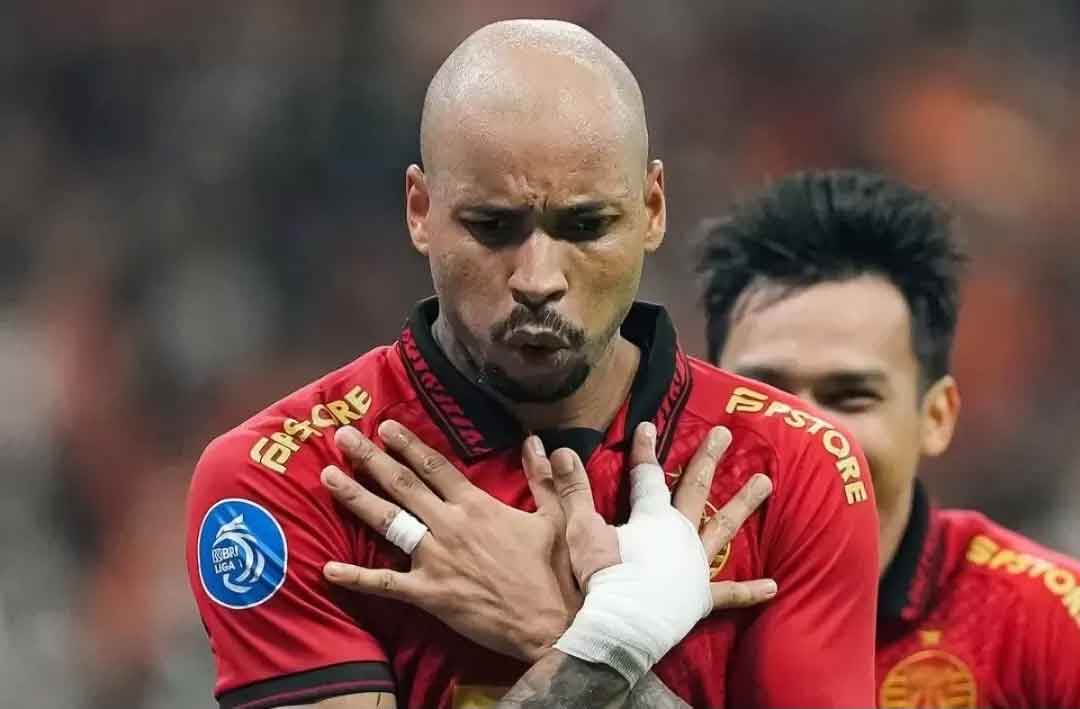 Penyerang Persija Jakarta Gustavo Almeida